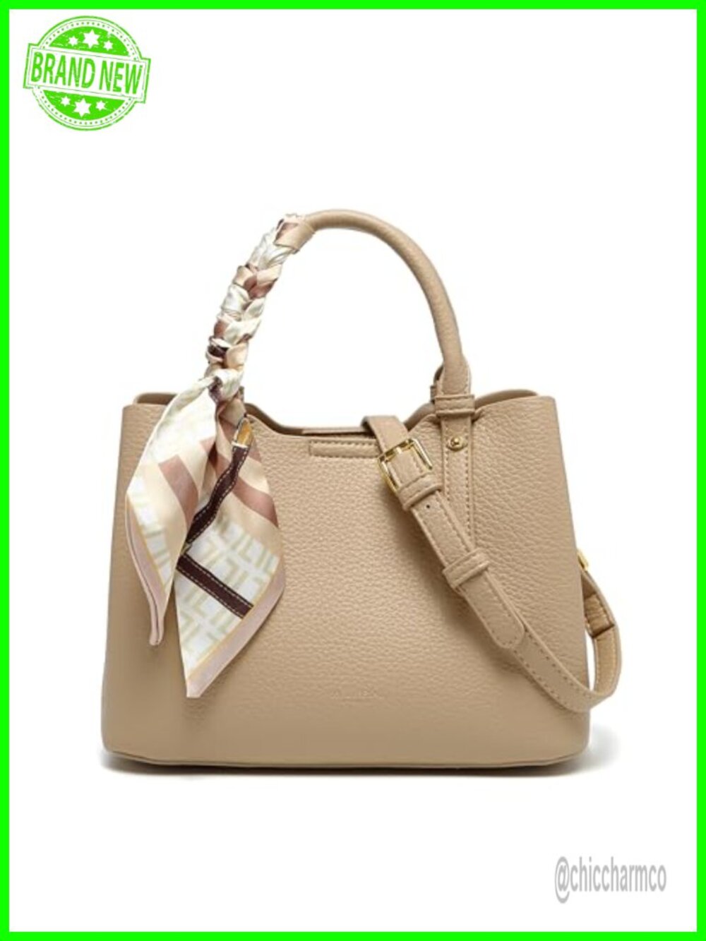 Faux Leather Bucket Bag Top Handle Crossbody Structured Small Tote